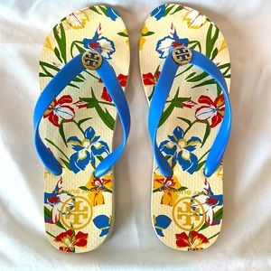 Colorful Tory Burch flip flops